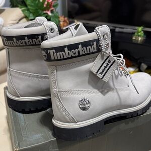 Timberland Gray Leather Boots
